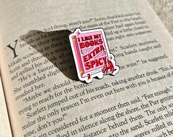 I Like My Books Extra Spicy Pin | Smut Book Lover Enamel Badge Gift | Romance Bookish Pin