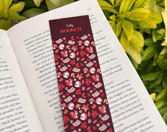 Autumnal Fully Booked Bookmark | Fall booklover | Bookish Gift | Cosy Cute Autumn Bookmark | Burgundy