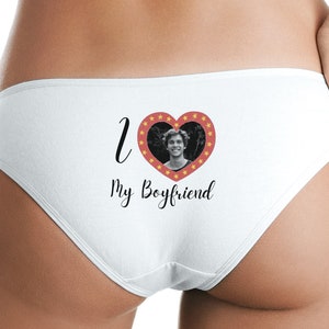 Underwear With Face, Photo Panties, Custom Underwear Gift For Girlfriend, Anniversary lingerie, Funny Underwear, I love my boyfriend