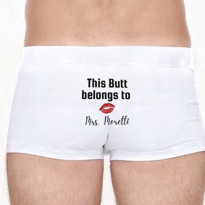 Groom Boxers, Groom boxer shorts-Funny Groom Gift from Bride, Funny Underwear, Personalized Boxers For Him-Groom boxers-custom underwear men