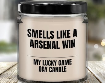 Smells Like A Arsenal Win Candle, Soccer Fan gift, Unique Gift Idea, Football Candle, Game Day Decor, Sport Themed Candle, Arsenal fan gift