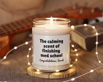 Personalized Doctor Graduation Candle-Medical School Graduation-Medical Student Graduation gifts-Med School Grad Gift-Med School Graduation