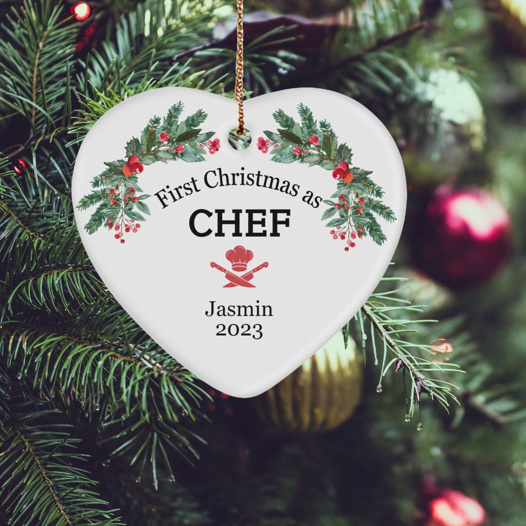 Custom Chef Ornament, Personalized First Christmas as Chef Ornament , New Chef Gift, Christmas