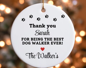 Custom Dog Walker Gift-Gift For Dog Walker-Personalised Dog Walker Ornament-Dog Walker Birthday-Dog Walker Christmas-Dog Sitter- Dog Walking