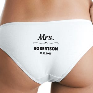 Bridal Underwear-Bride Underwear-Funny Lingerie For Bride-Custom underwear gift  from groom-Honeymoon underwear-Custom Wife Anniversary gift