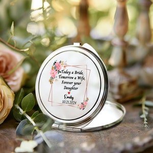 Mother Of The Bride Gift From Bride-Mother Of The Bride Gift From Daughter-Wedding Gift, Compact Mirror Personalised- Custom Compact Mirror