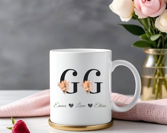 Gg Mug With Kids Names, Personalized Gg Mug, Custom Gg Gift, Gg birthday gift, Gg Christmas Gift, Grandkids Names Mug, Gg Mother's day gift