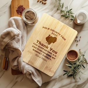 4H Market Turkey Buyer Gift-Turkey Buyer gift-4H Thank you Gift-Market Turkey Gift-Personalized 4H Cutting board, 4-H Project Buyer-4H  gift