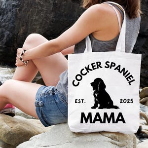 Custom Cocker Spaniel Mom Tote Bag-Cocker Spaniel Owner-Custom Cocker Spaniel gift-Cocker Spaniel Mom Birthday-Mothers day-Christmas
