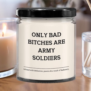 Army Soldier Candle-Funny Army Gift-Military Gift-Army Humor Gift-Soldier Graduation, Birthday, Christmas-Badass Soldier-Cool Soldier Gift