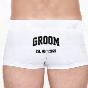Groom Boxers-Funny Groom Gift-Personalized Boxers For Men-Custom Underwear Gift for Groom-Groom Wedding Gift-Funny Personalized Underwear