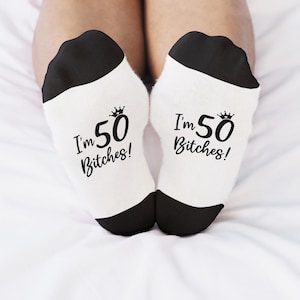 Funny Rude 50th Birthday Socks- 50th Birthday Gift for women,men-50th birthday Gift idea-50th birthday gag gifts for women, men, Joke gift