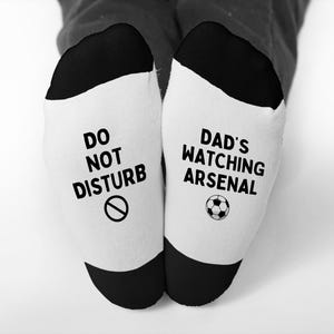Custom Do Not Disturb Arsenal Name Socks -Printed Socks -Arsenal fan Gift-Arsenal Fathers Day-birthday-Christmas-Gift For Dad, Grandpa