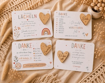 Abschiedsgeschenk Erzieherin mit Herz Magnet | Danke Geschenk Kindergarten | Geschenk Tagesmutter | Abschied Kita | kleines Dankeschön
