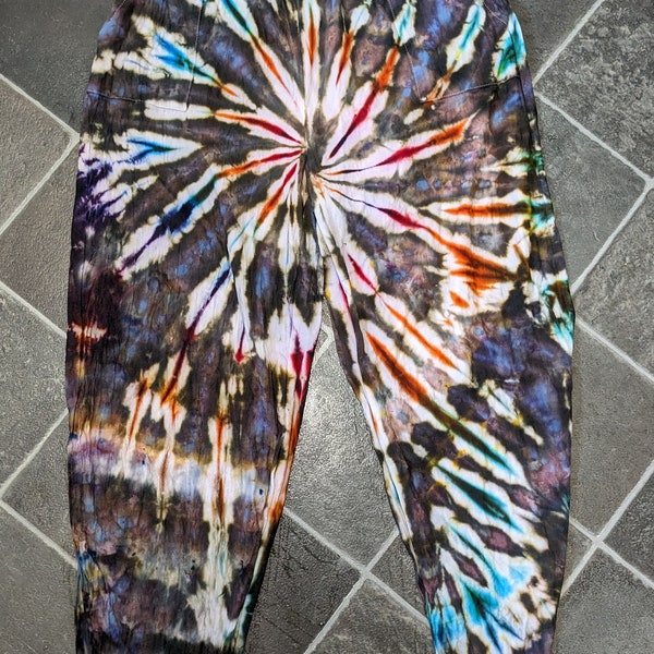 Customized tie dye light weight harem trousers
