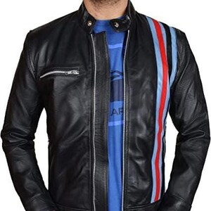 Blouson en cuir noir Venom Let There Be Carnage Cafe Racer Eddie Brock