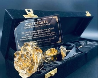 24K Gold Dipped Real Rose
