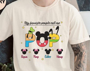 Mickey Minnie Grandpa Shirt, My Favorite People Call Me Dad Sweatshirt, Grandfather Shirts, Gift For Papa, Poppa Daddy Birthday Shirt
