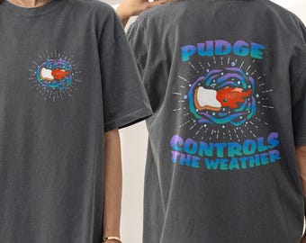 Retro Double Sided Pudge The Fish Comfort Colors Shirt, Pudge Control The Weather Tee, Lilo & Stitch DN T-shirt, DN Land Family Trip