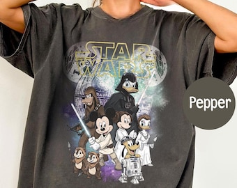 Disney Star Wars Comfort Colors Shirt, Mickey and Friends Jedi Tee, May The Fourth Family Trip Outfit, Star Wars Day Shirt For Disney Fans