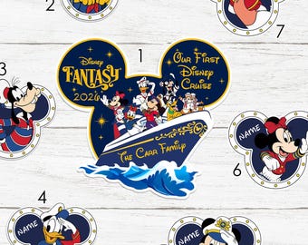 Personalized Our 1st Disney Cruise Ship Family Magnet, Custom 1st Cruise Magnet For Cruise Ship Magnet Cruise Door Magnet Disney Wish Magnet