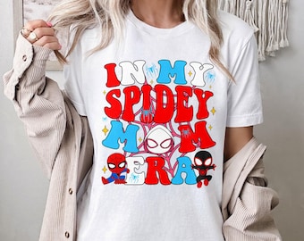 Chemise In my Spidey Mom Era, DN cadeau fête des mères pour maman, chemise Spidey Hero pour maman, chemise femme Gwen Stacy Spider, tee-shirt Spider Mom cadeau RE