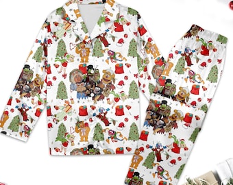 The Muppet Christmas Carol Pajamas Set, Muppet Xmas Holiday Women Pajamas, The Muppet Button Up Shirt, Magic Kingdom Shirt