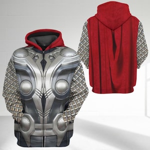 Thor Asgard Costume 3D Hoodie, Thunder Lord Cosplay Costume Sweatshirt, Hero Movie Costume 3D Sweatshirt , Super Hero All Over Print Outfit