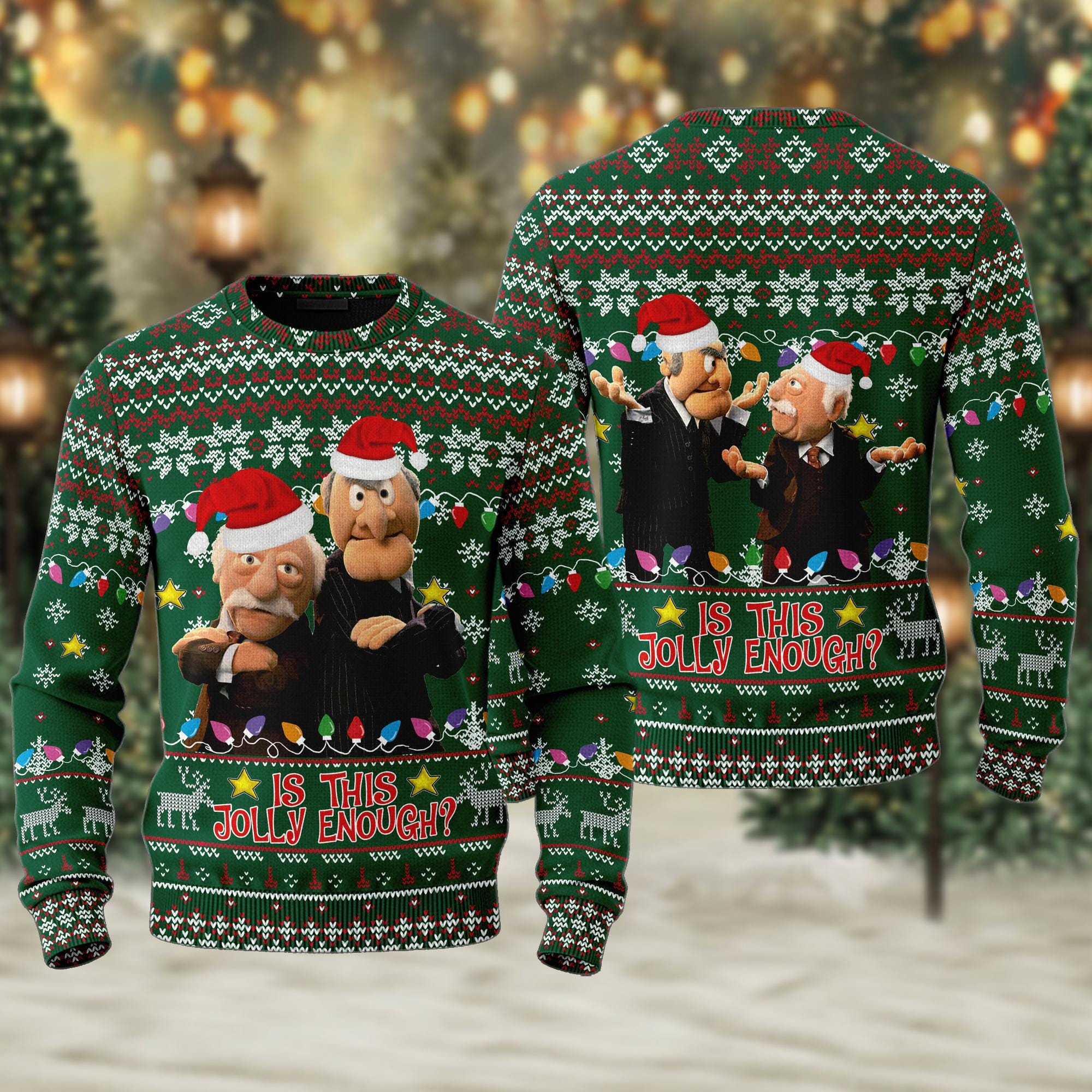 Discover Muppets Ugly Christmas Sweater, Muppet Santa Xmas Holiday Sweatshirt, The Muppet Show Shirt, Christmas Gift For Men Women Kid