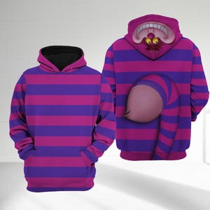 Cheshire Cat Halloween 3D Shirt, Alice In Wonderland Halloween Costume Family Hoodie, Cheshire Cat Cosplay Costume Sweatshirt
