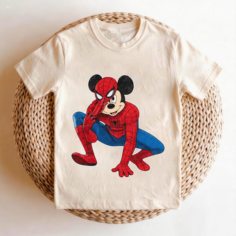 Mickey Spider Shirt, DN Spiderman Tee, Shirt For Spiderman Fan, DN Land Trip Shirt, Marvel Superhero Birthday Boy T-Shirt bild 2