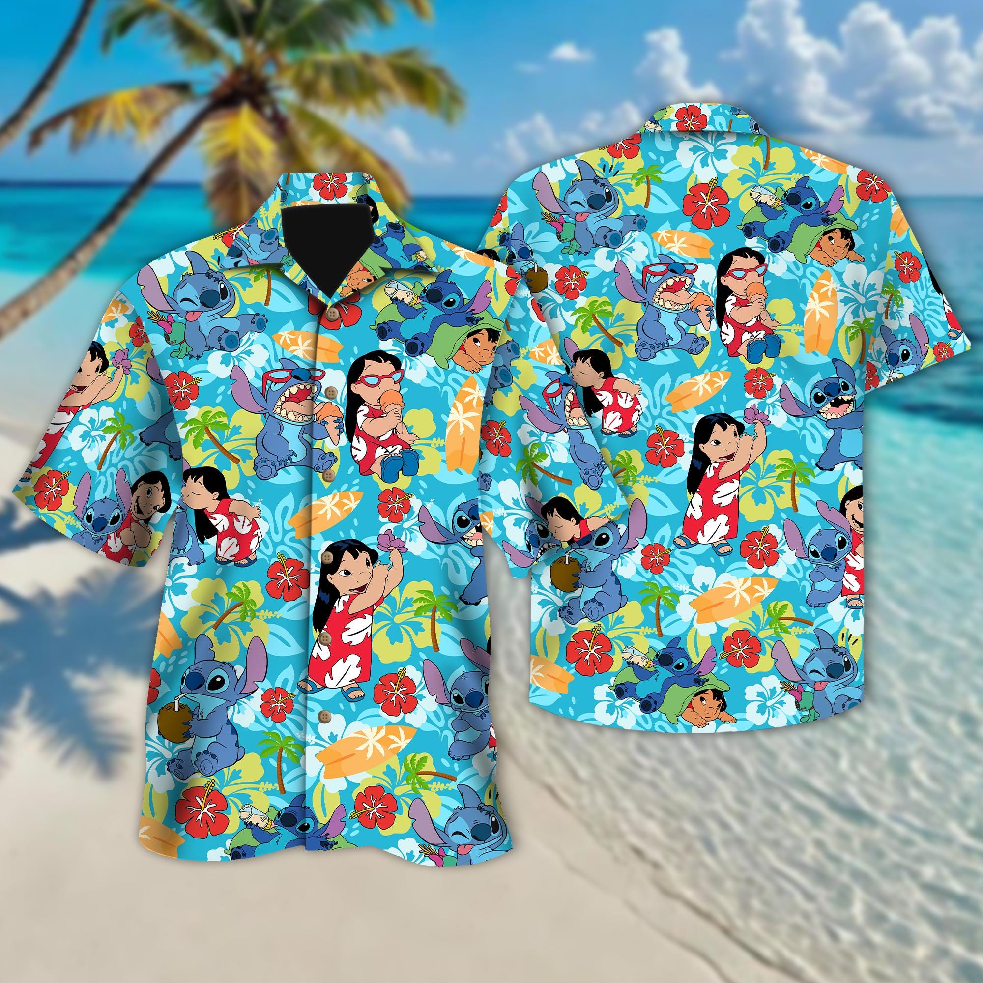 DN Lilo & Stitch Aloha Hawaii Shirt, DN Stitch Shirt, D N Land