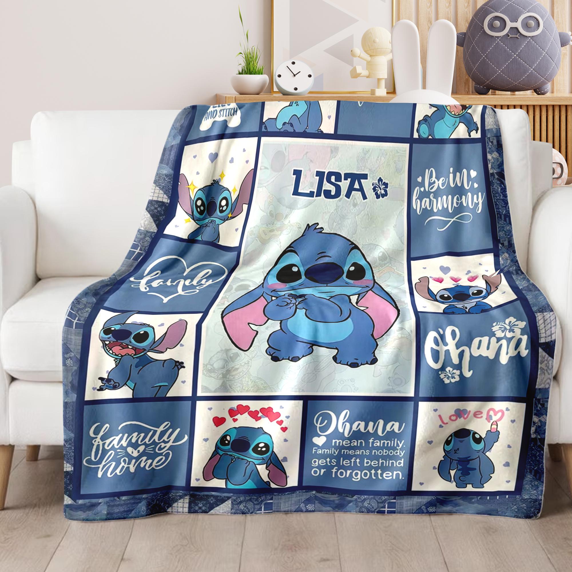 Personalized Name Stitch Blanket, Lilo and Stitch Blanket, Stitch ...