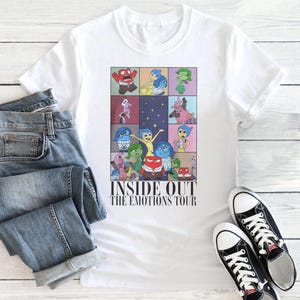 Chemise à l'intérieur de la tournée des amis du dessin animé, T-shirt du film avec les personnages rigolos, cadeau pour les mélomanes, T-shirt de la tournée des amis du groupe à l'intérieur, cadeau d'anniversaire drôle