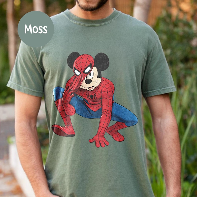 Mickey Spider Shirt, DN Spiderman Tee, Shirt For Spiderman Fan, DN Land Trip Shirt, Marvel Superhero Birthday Boy T-Shirt bild 5