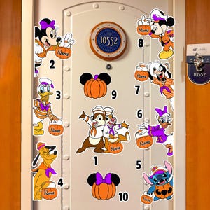 Personalized All Characters Mickey & Friends Disney Cruise Line Halloween Magnets, On The High Seas Halloween Magnet 2025, Cruise Door Decor