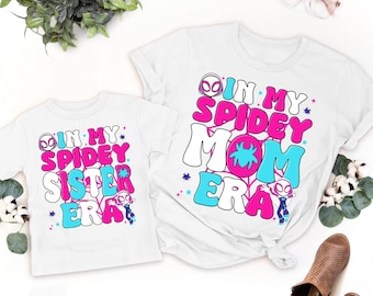 Personalized In my Spidey Mom Era Shirt, Disney Spider Ghost Hero Shirt, Funny Mother's Day Gift For Mom, Spidey Women Shirt, Mom Shirt RE