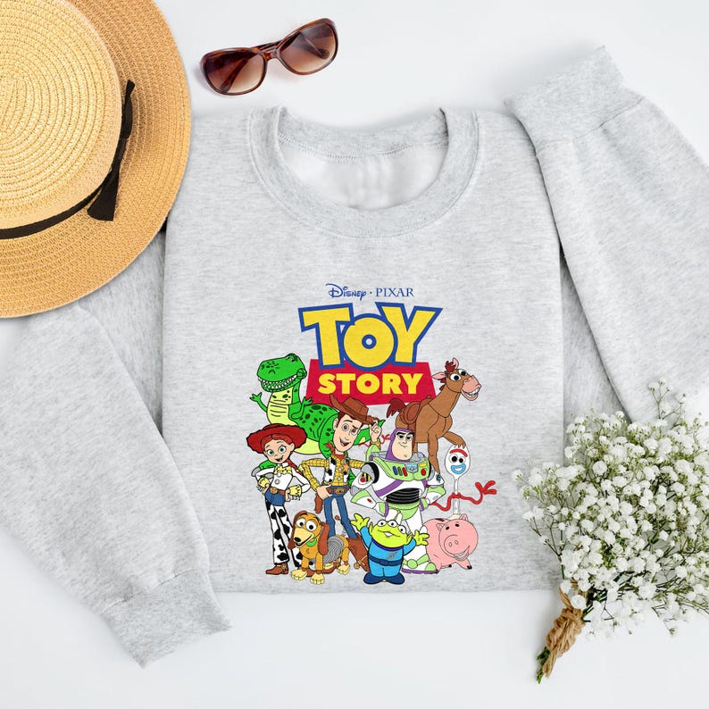 Retro Toy Story Movie Portrait Logo Shirt, Funny Toy Story Unisex T-shirt, Toy Story Family Birthday Theme Gift For Adult Kid Toddler Tee afbeelding 3