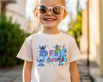Personalized Stitch Comfort Color Tshirt, Custom Name Shirt, Lilo & Stitch Tee, Disney Stitch Shirt Gift For Kids, Birthday Kid Shirt
