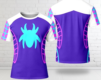 Gwen Stacy Halloween Costume 3D Shirt, Spidey And Amazing Friends Cosplay, Ghost Spider Birthday Girl Gift, Disney Superhero Costume