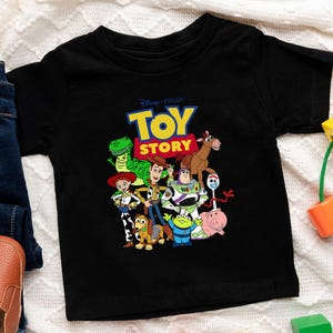 Retro Toy Story Movie Portrait Logo Shirt, Funny Toy Story Unisex T-shirt, Toy Story Family Birthday Theme Gift For Adult Kid Toddler Tee afbeelding 1