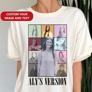 Custom Your Photo Shirt, Personalized Girlfriend Bootleg Shirt, Custom Face Shirt, Custom Dog&#39;s Version, Pet Portrait Shirt, Lover Gifts