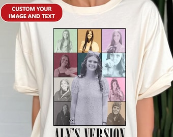 Custom Your Photo Shirt, Personalized Girlfriend Bootleg Shirt, Custom Face Shirt, Custom Dog's Version, Pet Portrait Shirt, Lover Gifts