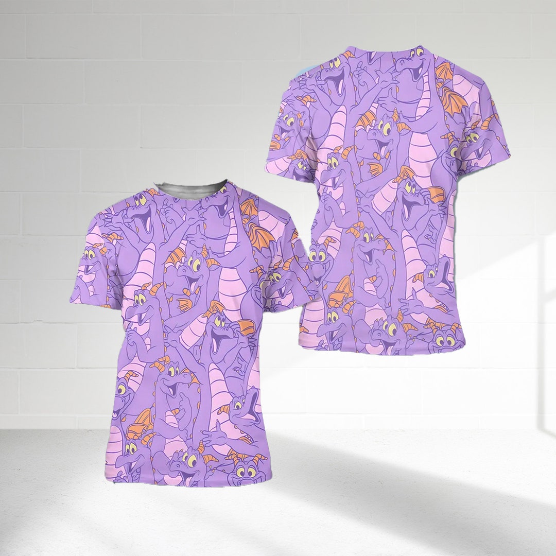 Figment Dragon Unisex 3D Shirt, Purple Dragon Epcot Theme Park Mascot