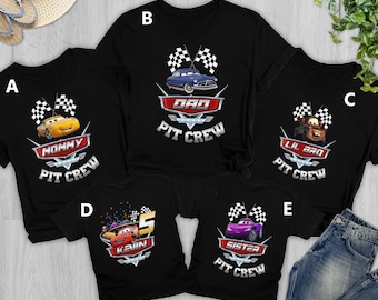 Personalized Cars Birthday Family Shirt, Cars Pixar Matching Shirt, Lightning McQueen Hudson Mater Birthday Boy Shirt, Cars Party Shirts