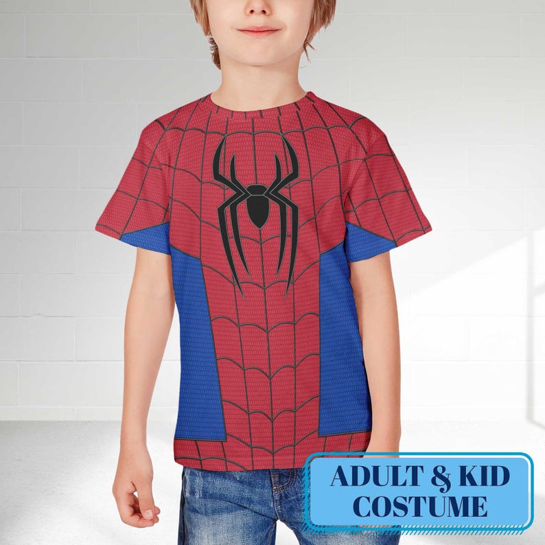 Marvel Spider-Man New Suit Halloween Costume Shirt, Spider Man Inspired Suit Cosplay Shirt, Spider Man Brand New Day All Over Print Shirt image 2