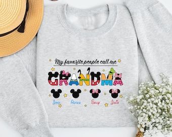 Mickey Minnie Grandma Tshirt, My Favorite People Call Me Grandma, Grandmother Shirts, Gift For Mama, Grandma Mother Matching Shirt
