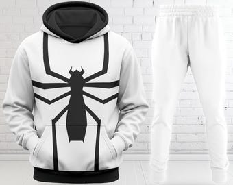 Venom 3D Halloween Costume Hoodie, Superhero Villain Cosplay Costume Sweatshirt, Symbiote 3D Cosplay Costume Clothing, All Over Print Hoodie
