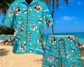 DN Mickey And Friends Cruise Hawaiian Shirt, DN Cruise Trip Button Up, Funny Mickey Cruise Line Hawaii Shirt, DN Land Beach Shirt