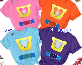 SuperKitties Cat Suit Costume, Cat Hero Group Matching Shirt, Custom Cat Friend Halloween Shirt, Cat Heart Costume Family Vacation 2023 Tee